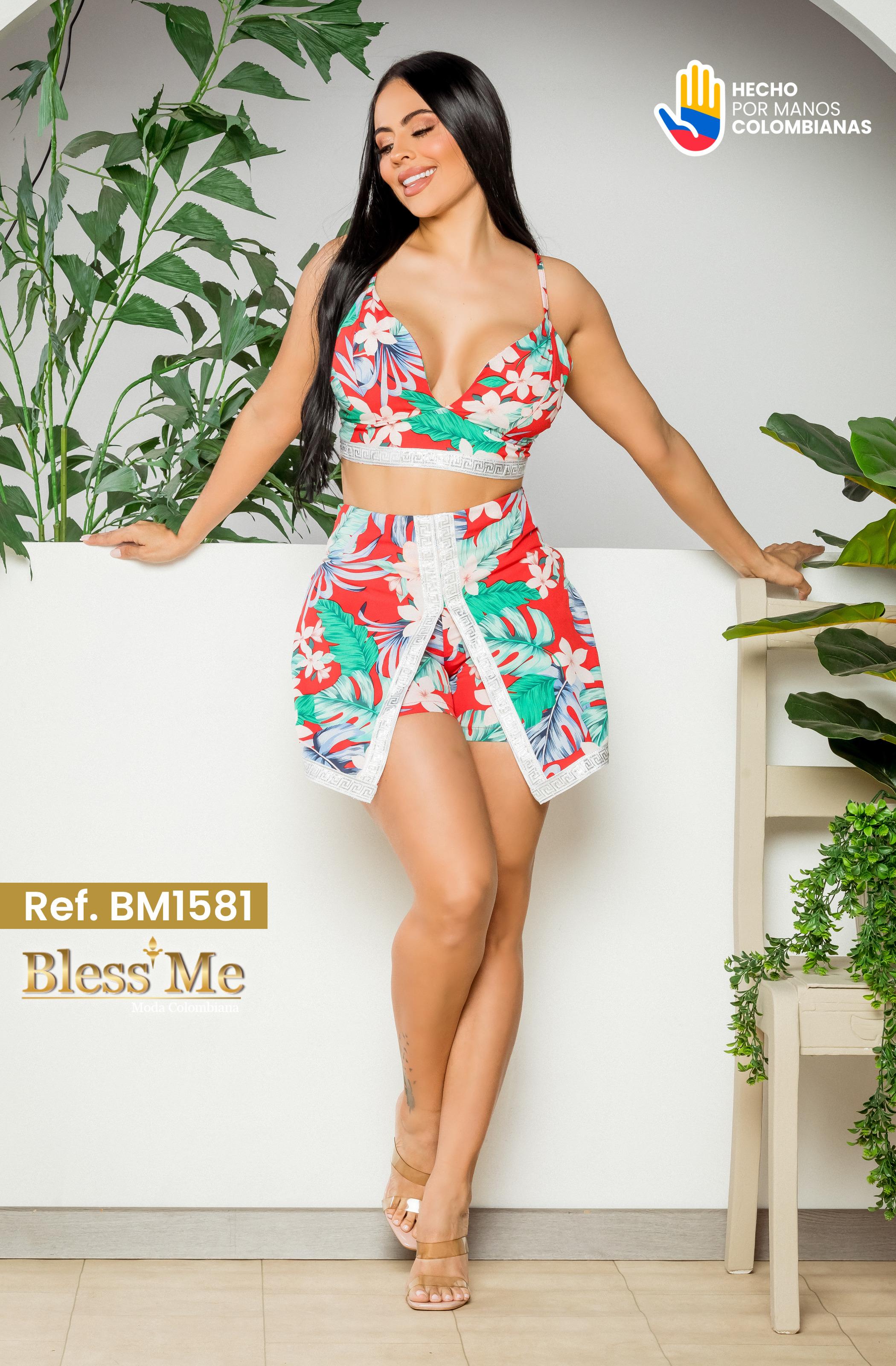 Ref. 058 -BM1581 Conjunto colombiano short - Ropa Colombiana