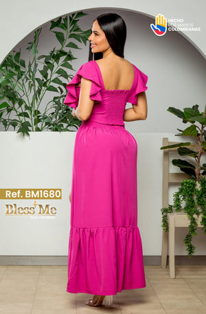 Ref. 058 -BM1680 Conjunto Largo Colombiano - Ropa Colombiana