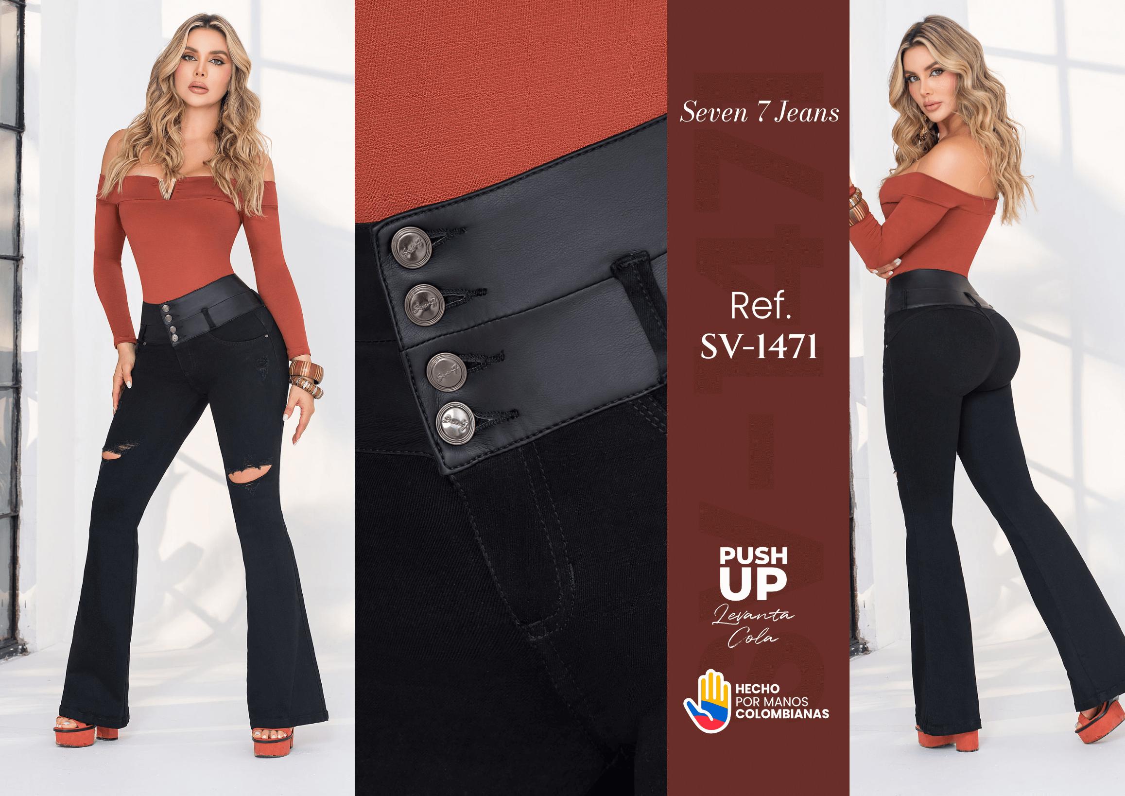 Ref. 053 -SV-1471 Jean Colombiano Push Up sin bolsillos - Ropa Colombiana
