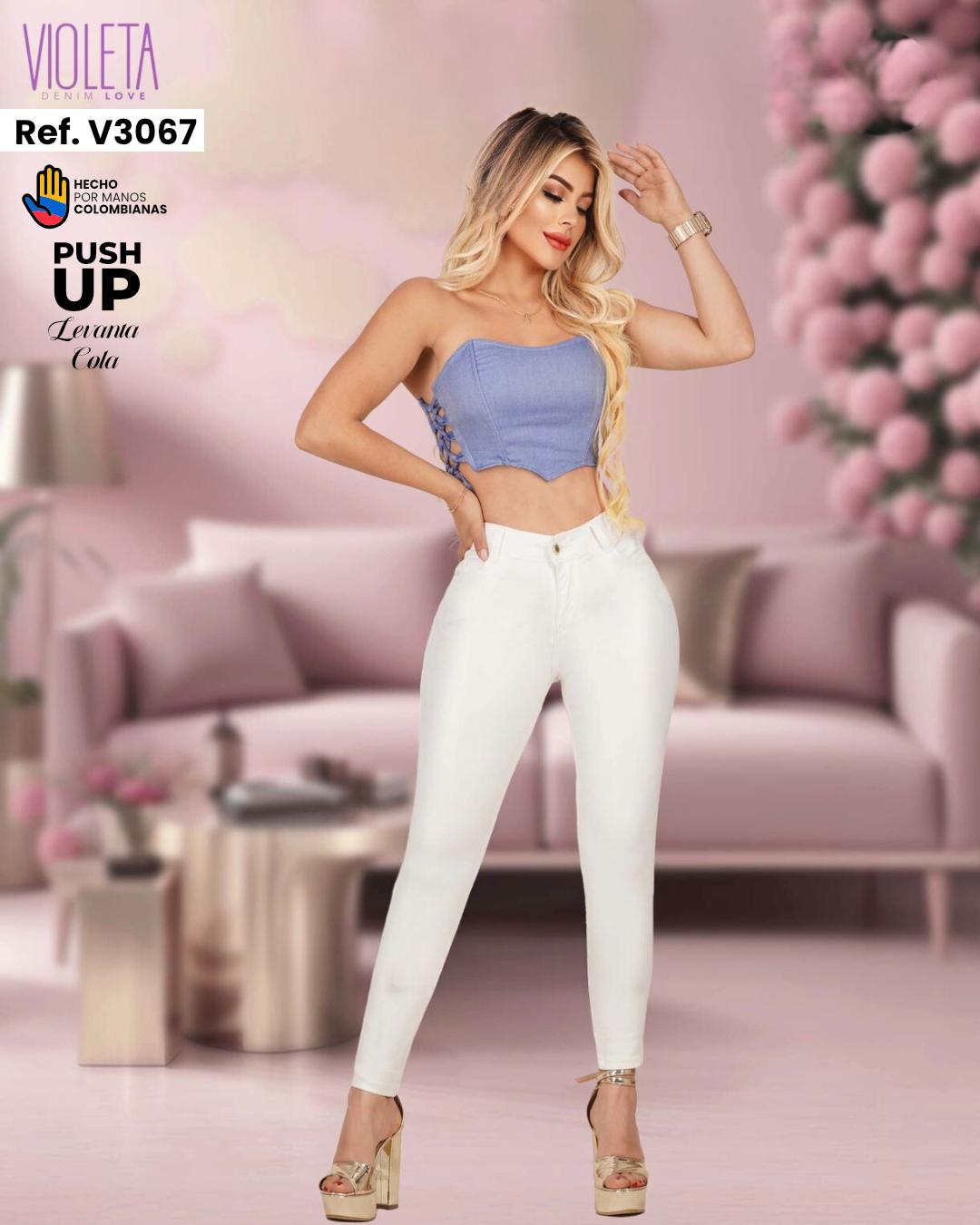 Ref. 441114 -V3067 Women's leather-type trousers