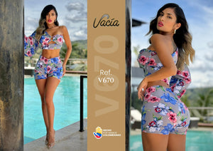 Ref. 049 -V670 Conjunto short - Ropa Colombiana