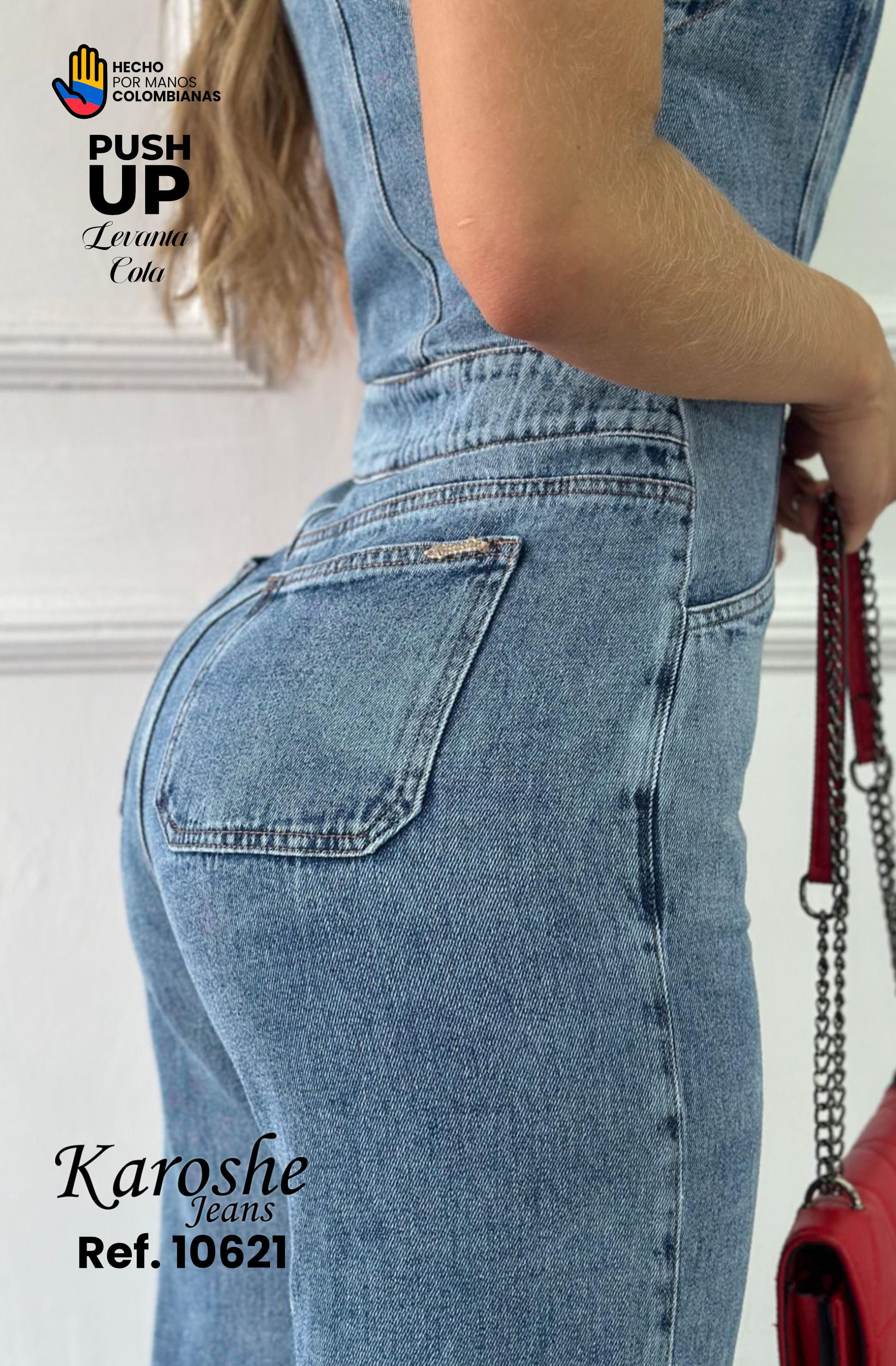 Ref. 120554 -K10621 Overol Peto Push Up Levantacola - Ropa Colombiana