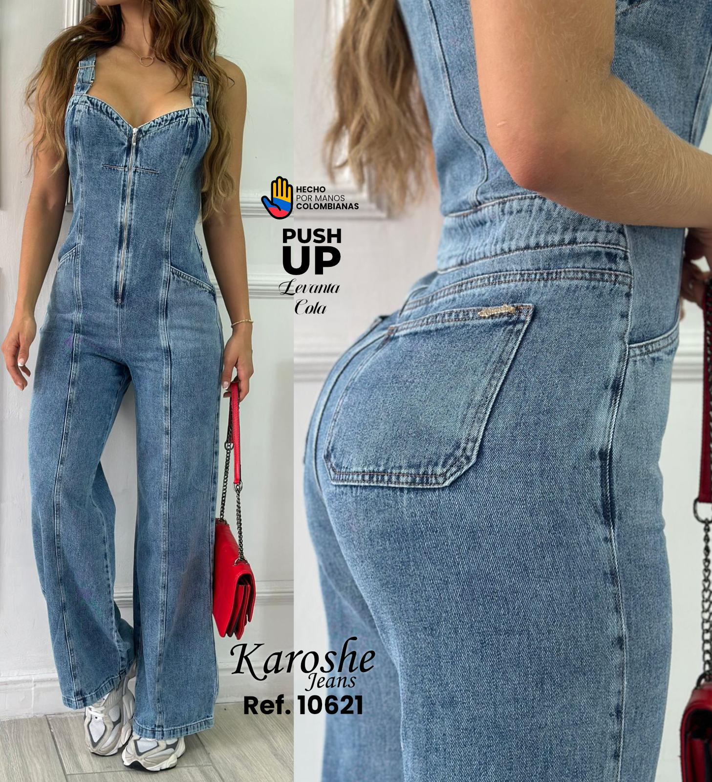 Ref. 120554 -K10621 Overol Peto Push Up Levantacola - Ropa Colombiana