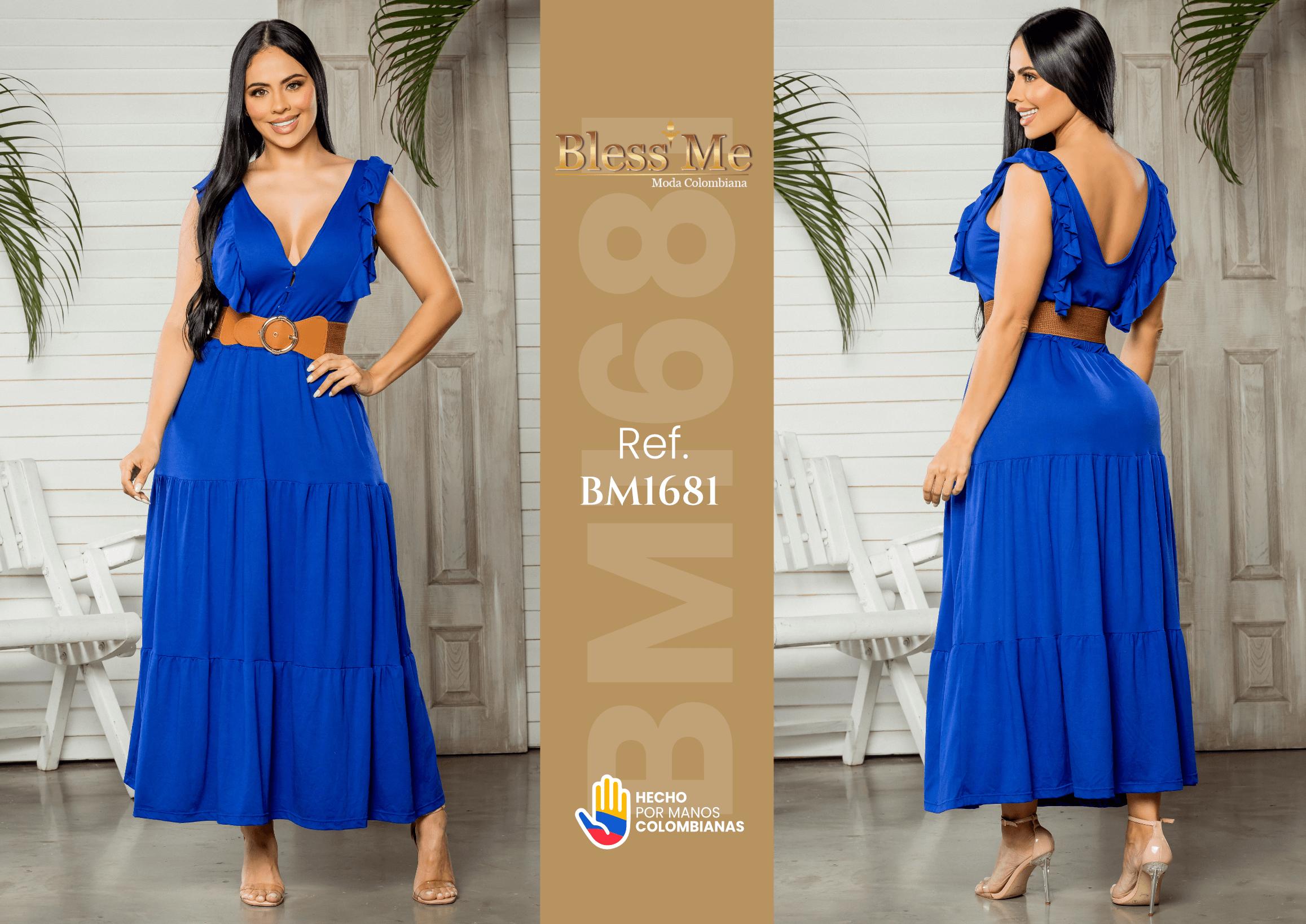 Ref. 058 -BM1681 Vestido de Fiesta Largo - Ropa Colombiana