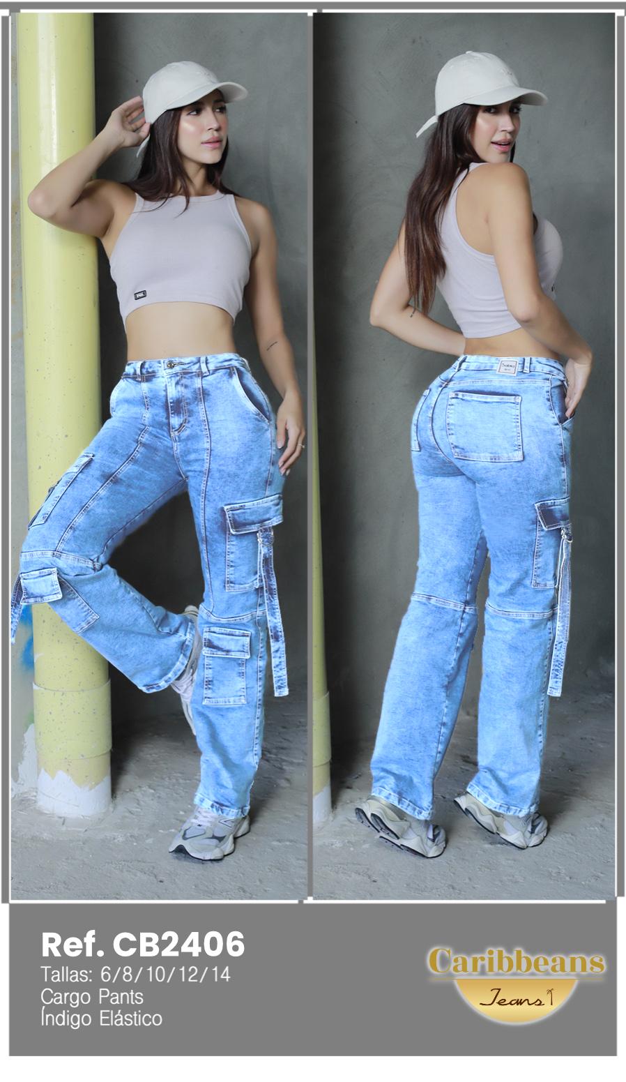 Ref. 041 -CB2406 Push Up Cargo Jean