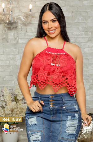 Ref. 004 -1569 BLUSA SOLO AMOR - Ropa Colombiana