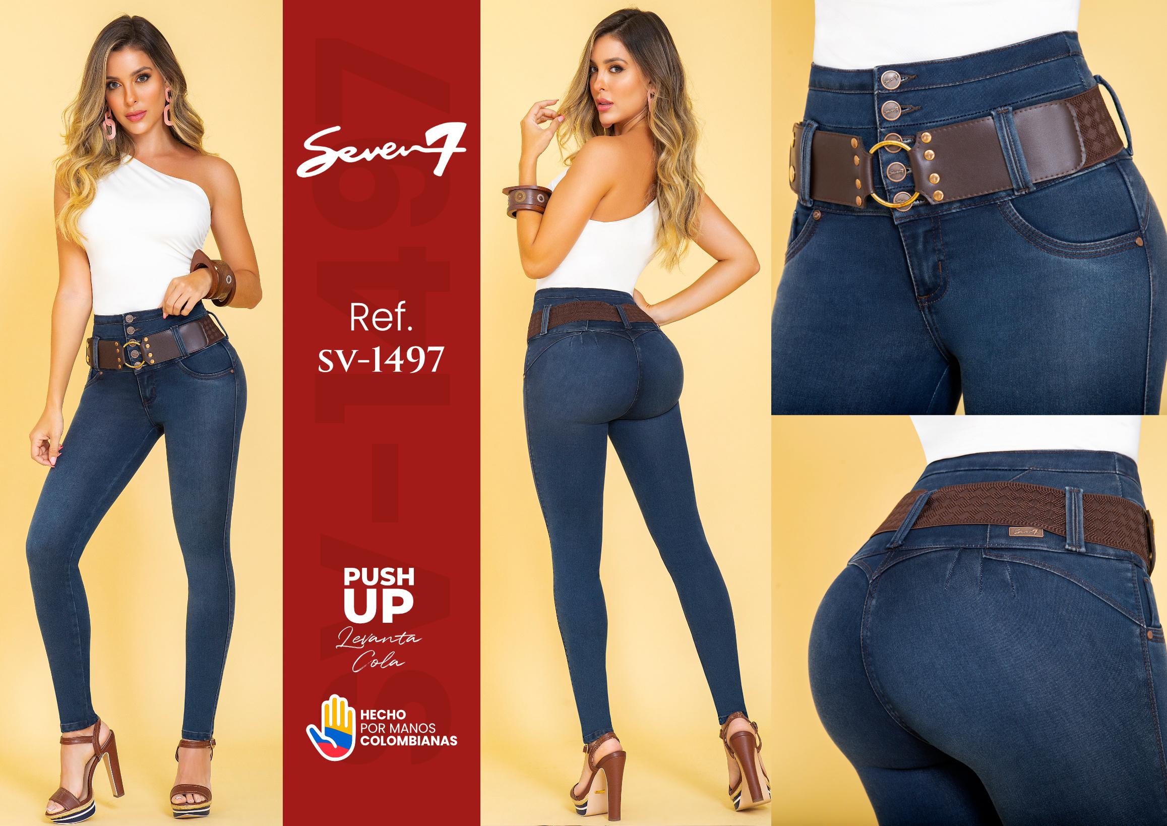 Ref. 053 -SV-1497 Jean Colombiano Push Up sin bolsillos - Ropa Colombiana