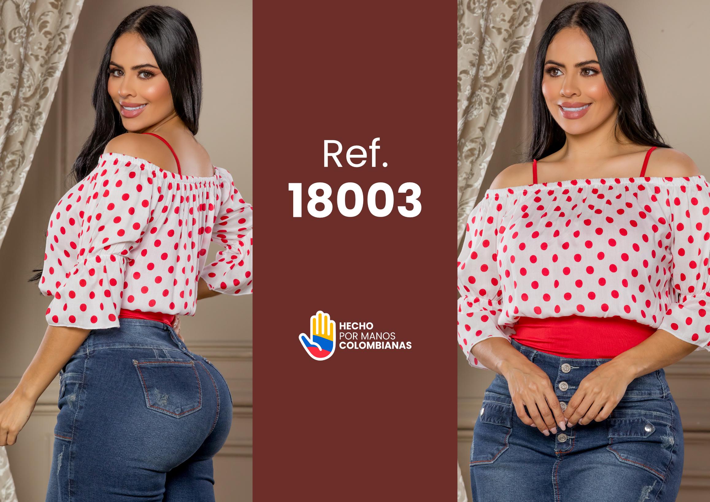 Ref. 004 -18003 BLUSA DAMA COLOMBIANA - Ropa Colombiana