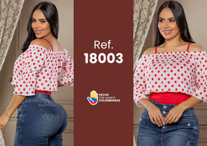 Ref. 004 -18003 BLUSA DAMA COLOMBIANA - Ropa Colombiana