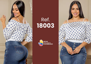 Ref. 004 -18003 BLUSA DAMA COLOMBIANA - Ropa Colombiana