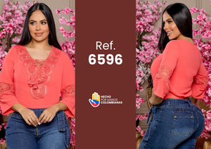Ref. 015 -6596 Blusa Sexy Dama - Ropa Colombiana