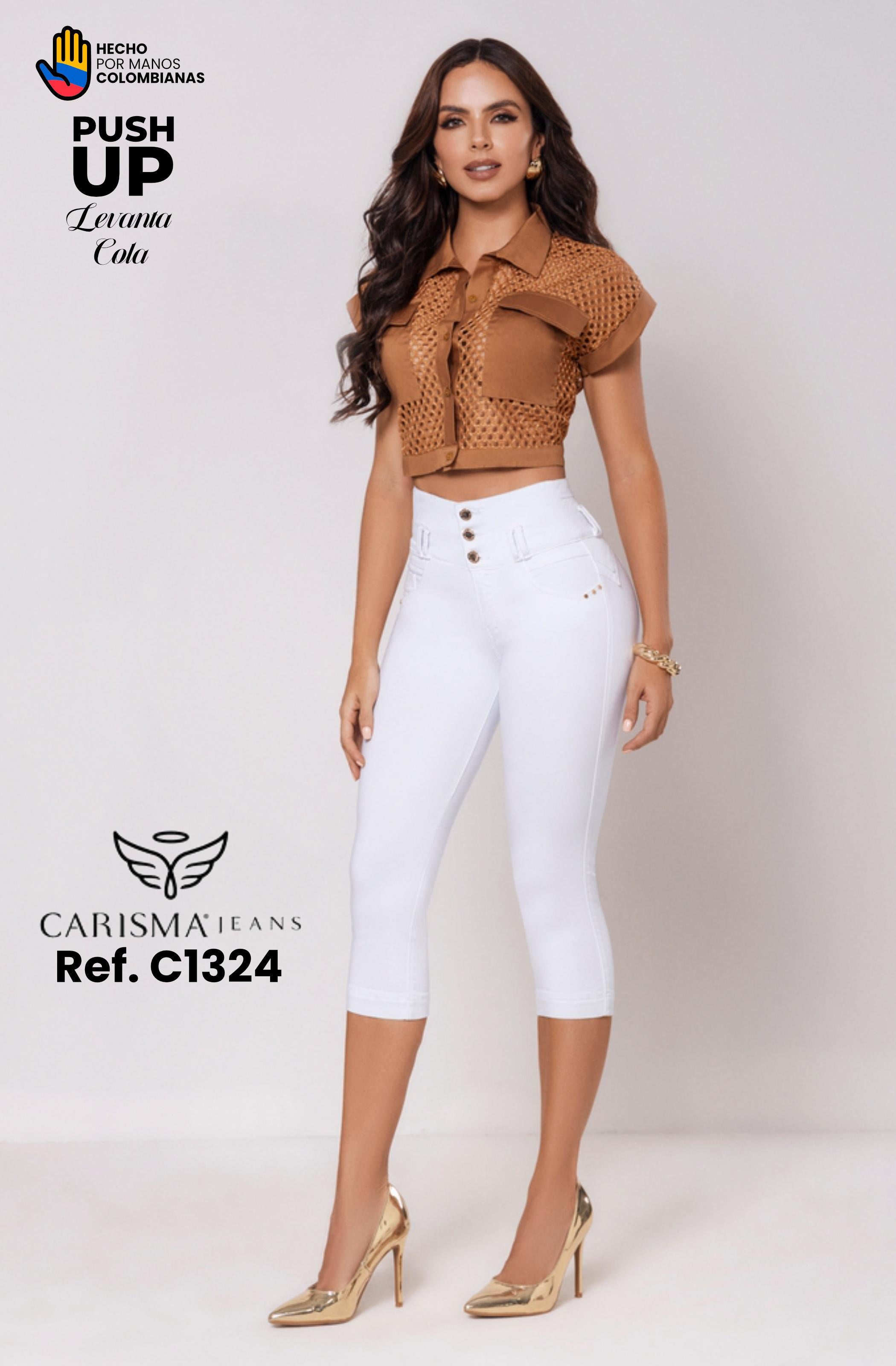 Ref. 070 -C1324 Short Capri Levantacola Push Up - Ropa Colombiana