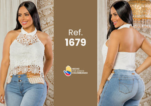 Ref. 005 -1679 Blusa con Encaje - Ropa Colombiana