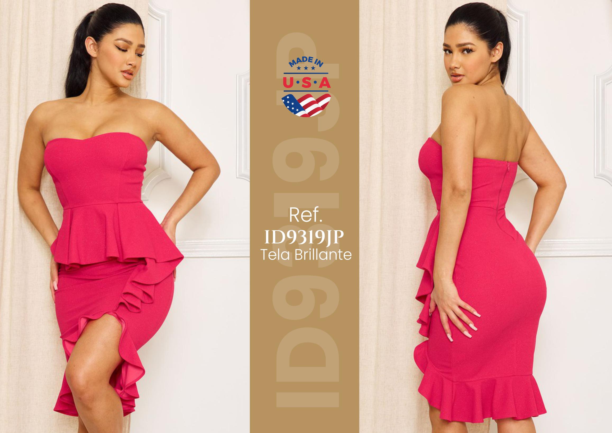 Ref. 003 -ID9319JP Vestido de Fiesta Corto - Ropa Colombiana