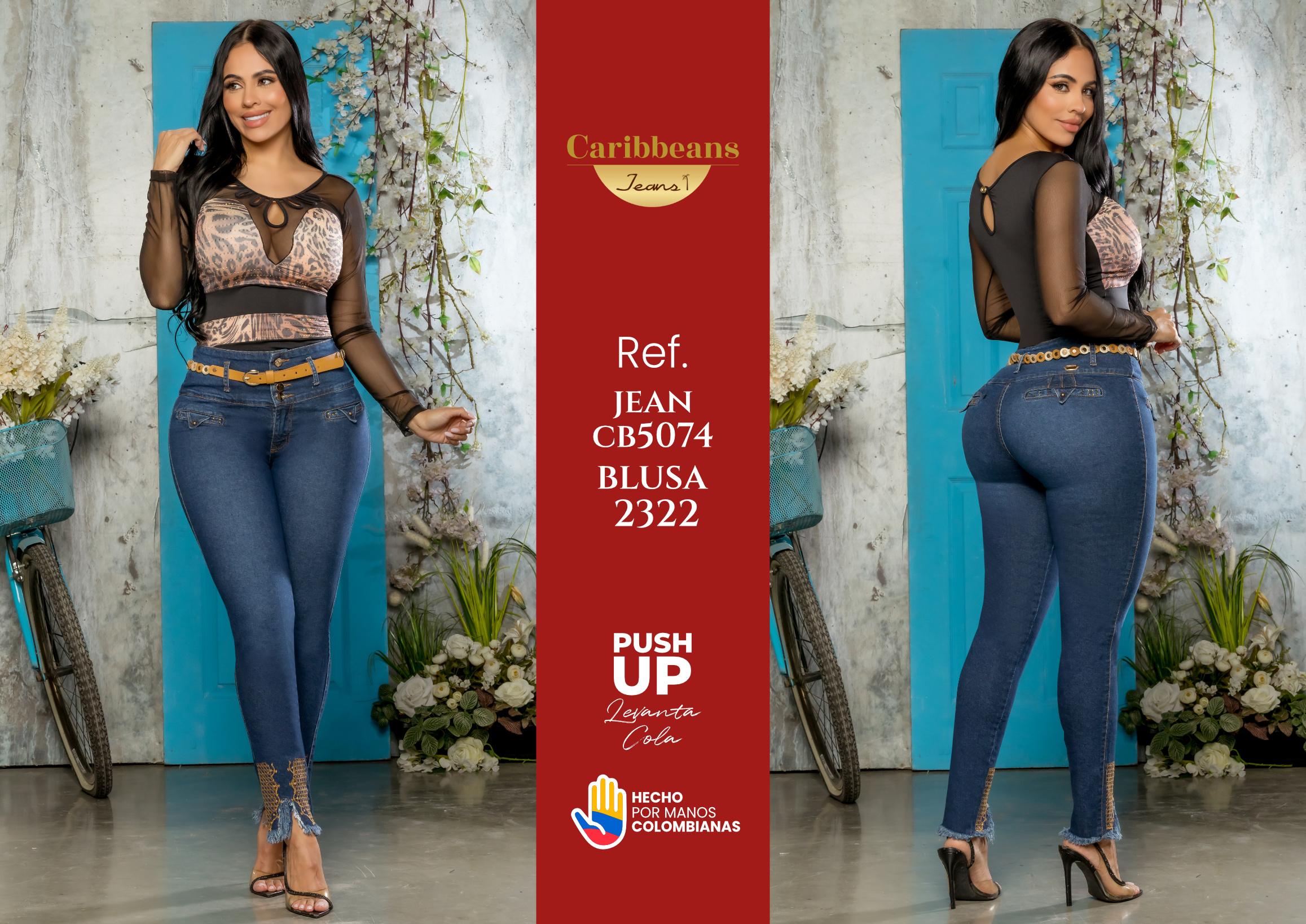 Ref. 041 -CB5074 Pantalón Vaquero Push Up para Dama - Ropa Colombiana