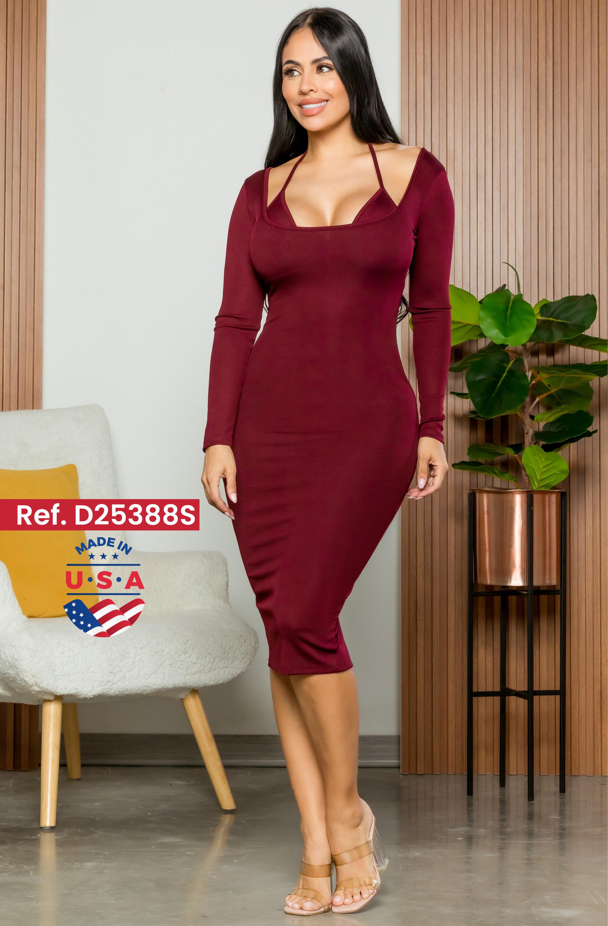 Ref. 003 -D25388S Vestido de fiesta - Ropa Colombiana
