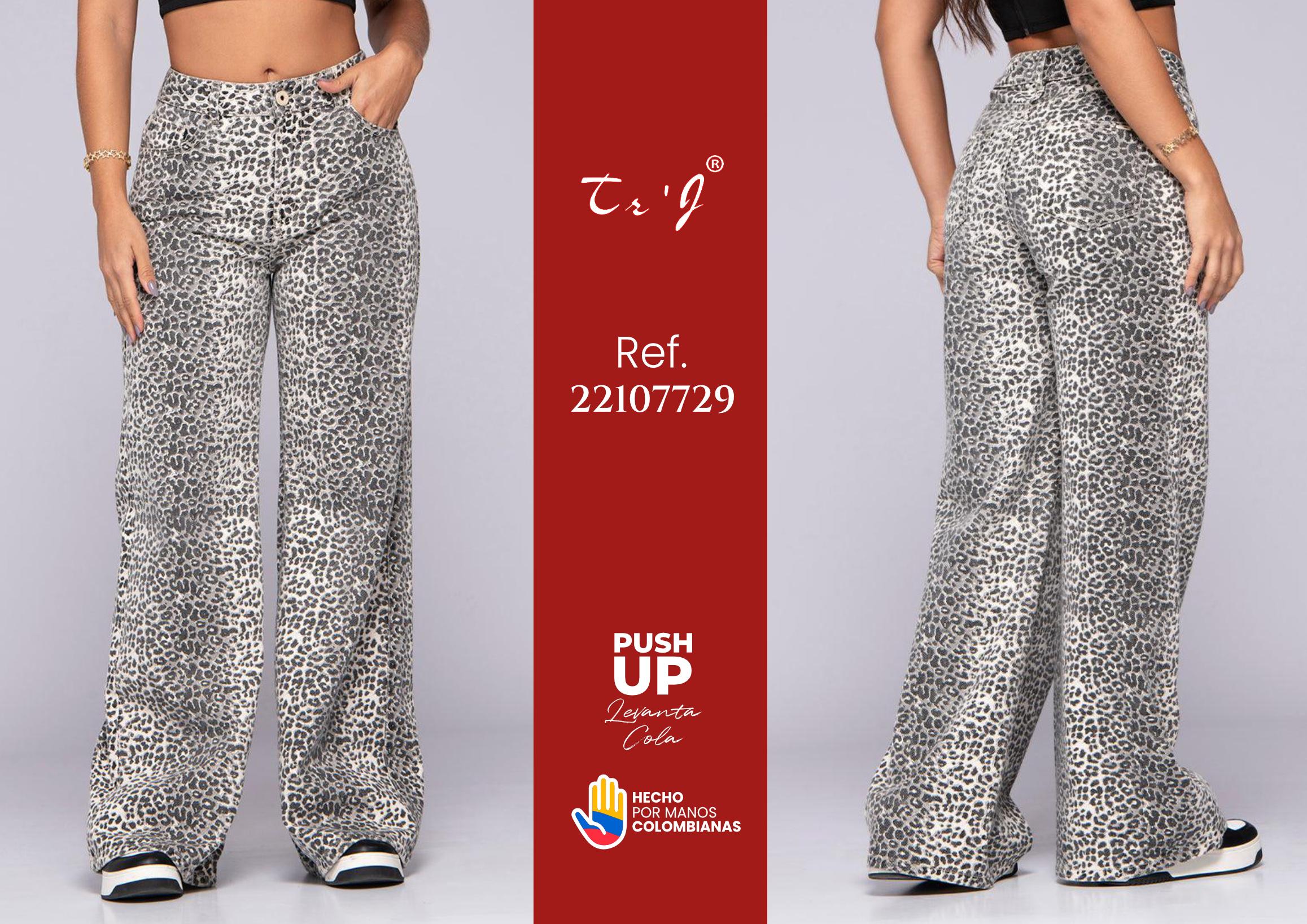 Ref. 033 -22107729JEAN JEAN COLOMBIANO ANIMAL PRINT - Ropa Colombiana