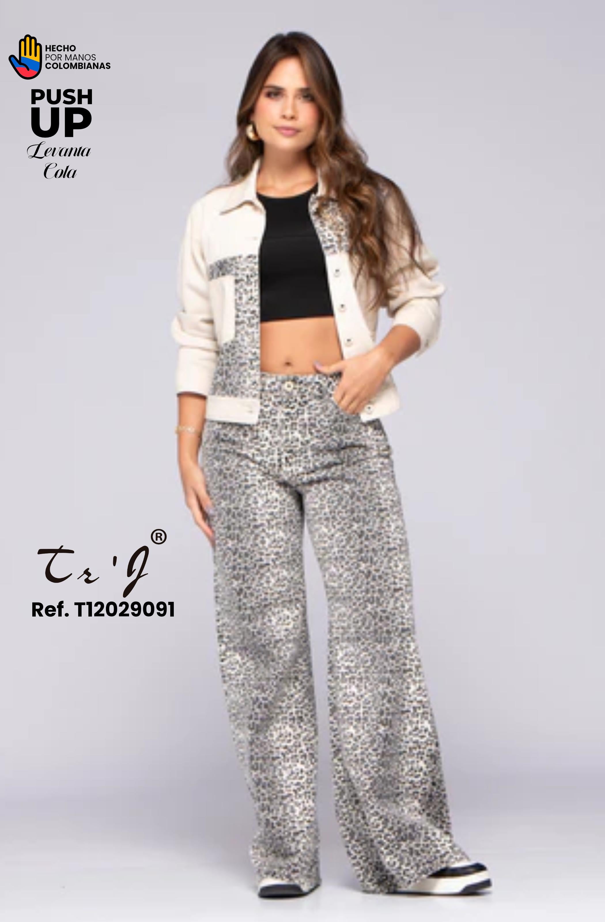 Ref. 033 -T12029091 CONJUNTO COLOMBIANO ANIMAL PRINT - Ropa Colombiana