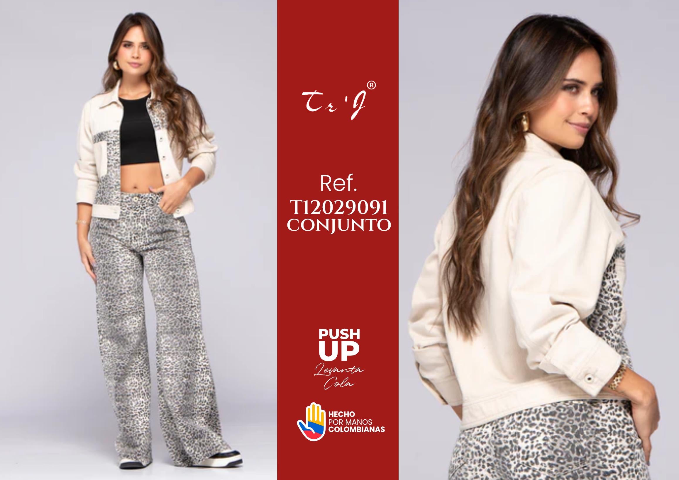 Ref. 033 -T12029091 CONJUNTO COLOMBIANO ANIMAL PRINT - Ropa Colombiana