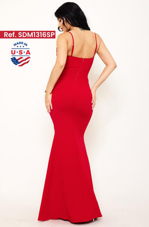 Ref. 003 -SDM1316SP Vestido de Fiesta Largo - Ropa Colombiana