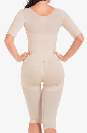 Ref. 019 -9142 Faja Postquirúrgica Tipo Capri con Mangas - Ropa Colombiana