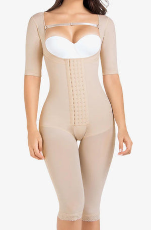 Ref. 019 -9142 Faja Postquirúrgica Tipo Capri con Mangas - Ropa Colombiana