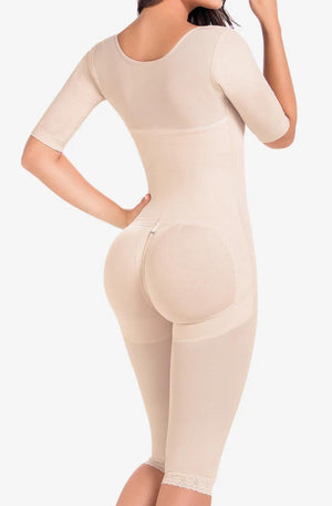 Ref. 019 -9142 Faja Postquirúrgica Tipo Capri con Mangas - Ropa Colombiana