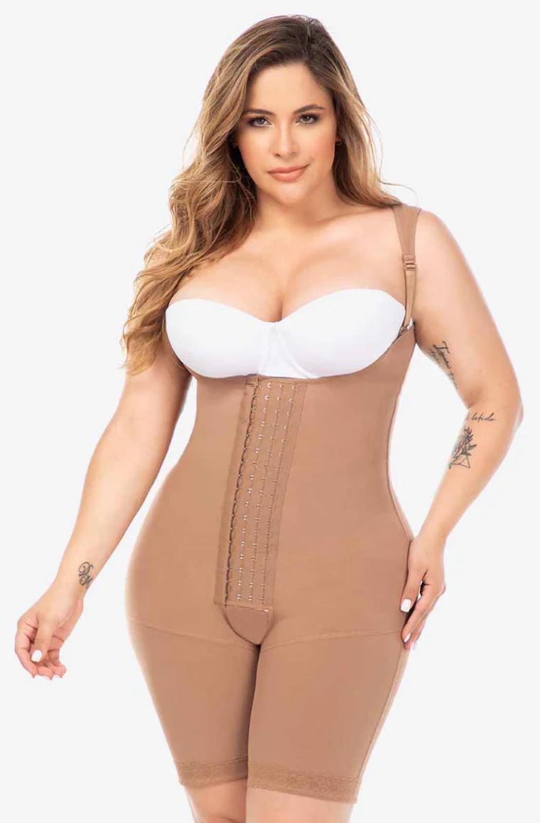 Ref. 019 -FQ100 Faja Postquirúrgica  - Postparto Medio Muslo - Ropa Colombiana