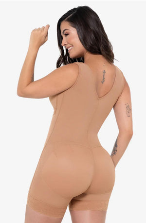 Ref. 019 -FQ102 Faja Corta con Brasier Levanta Cola Postquirúrgica - Ropa Colombiana