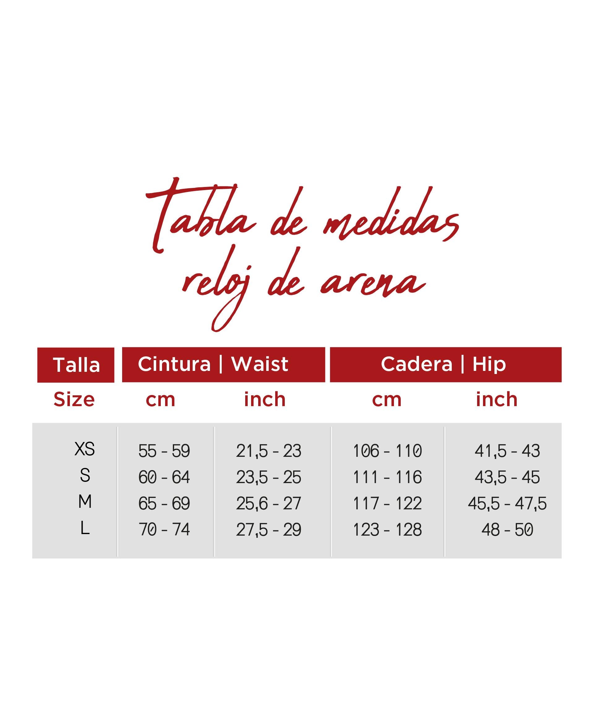 Ref. 019 -RA002 - FJ002RA Faja colombiana reloj de arena con varillas - Ropa Colombiana