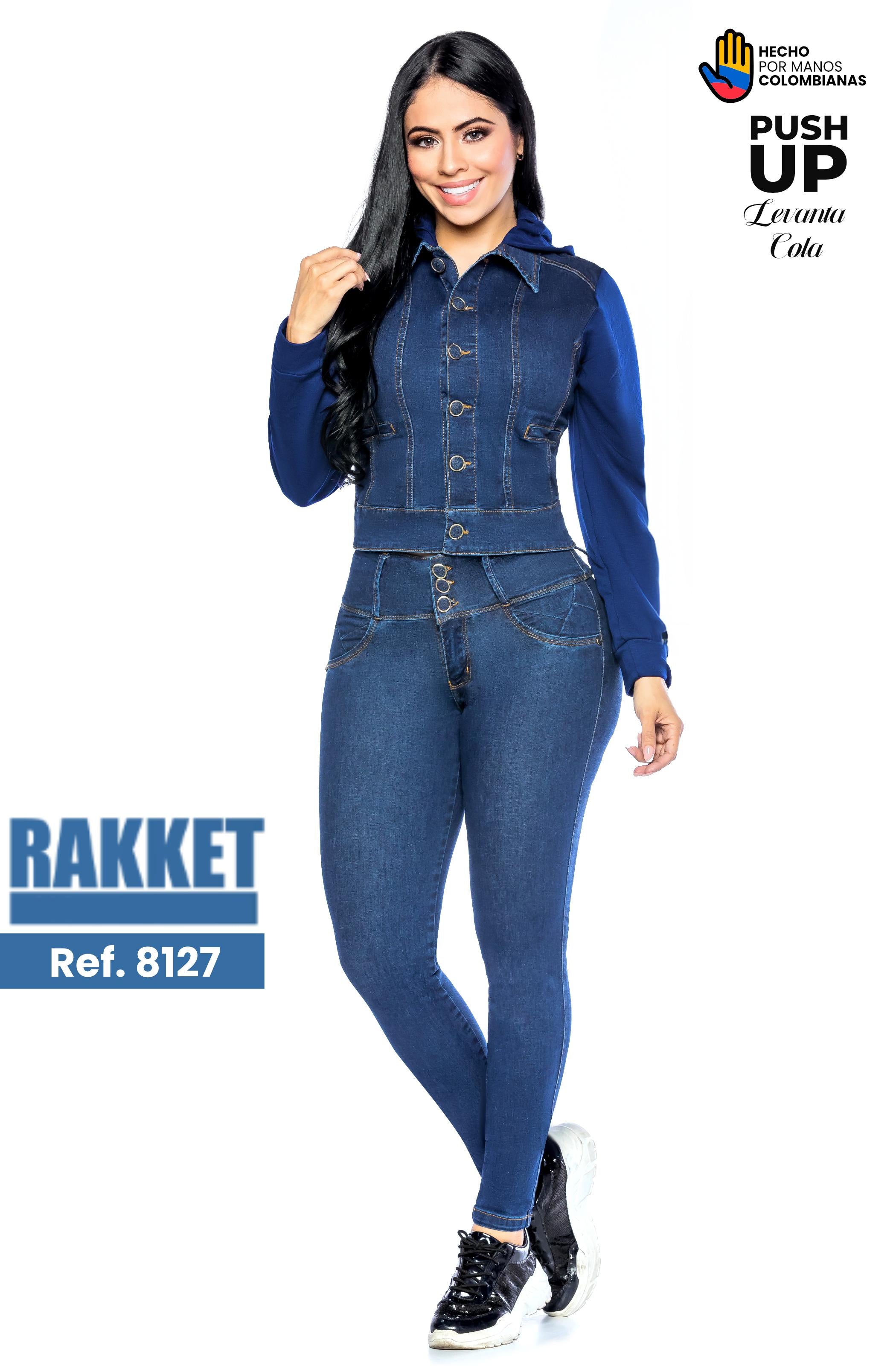 Ref. 006 -8127 Conjunto de Jean Push Up y Chaqueta