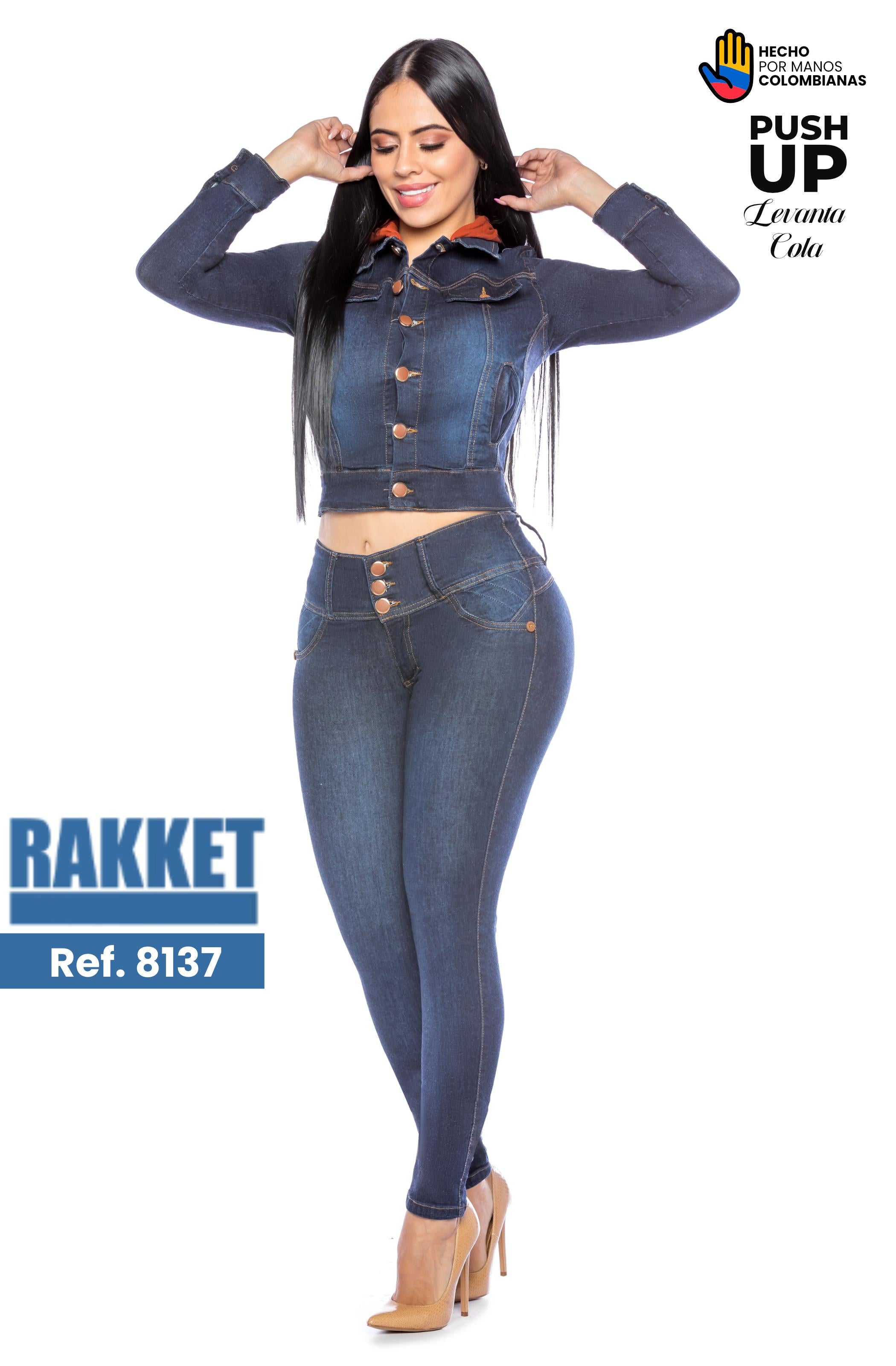 Ref. 006 -8137 Conjunto de Jean Push Up y Chaqueta
