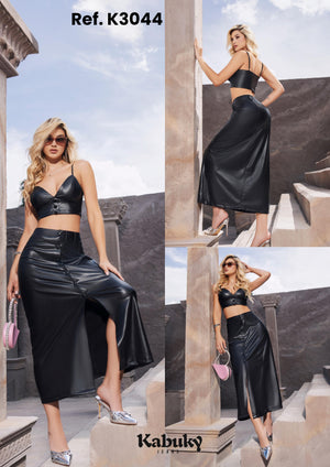 Ref. 050 -K3044 Conjunto de Falda Larga y Blusa - Ropa Colombiana