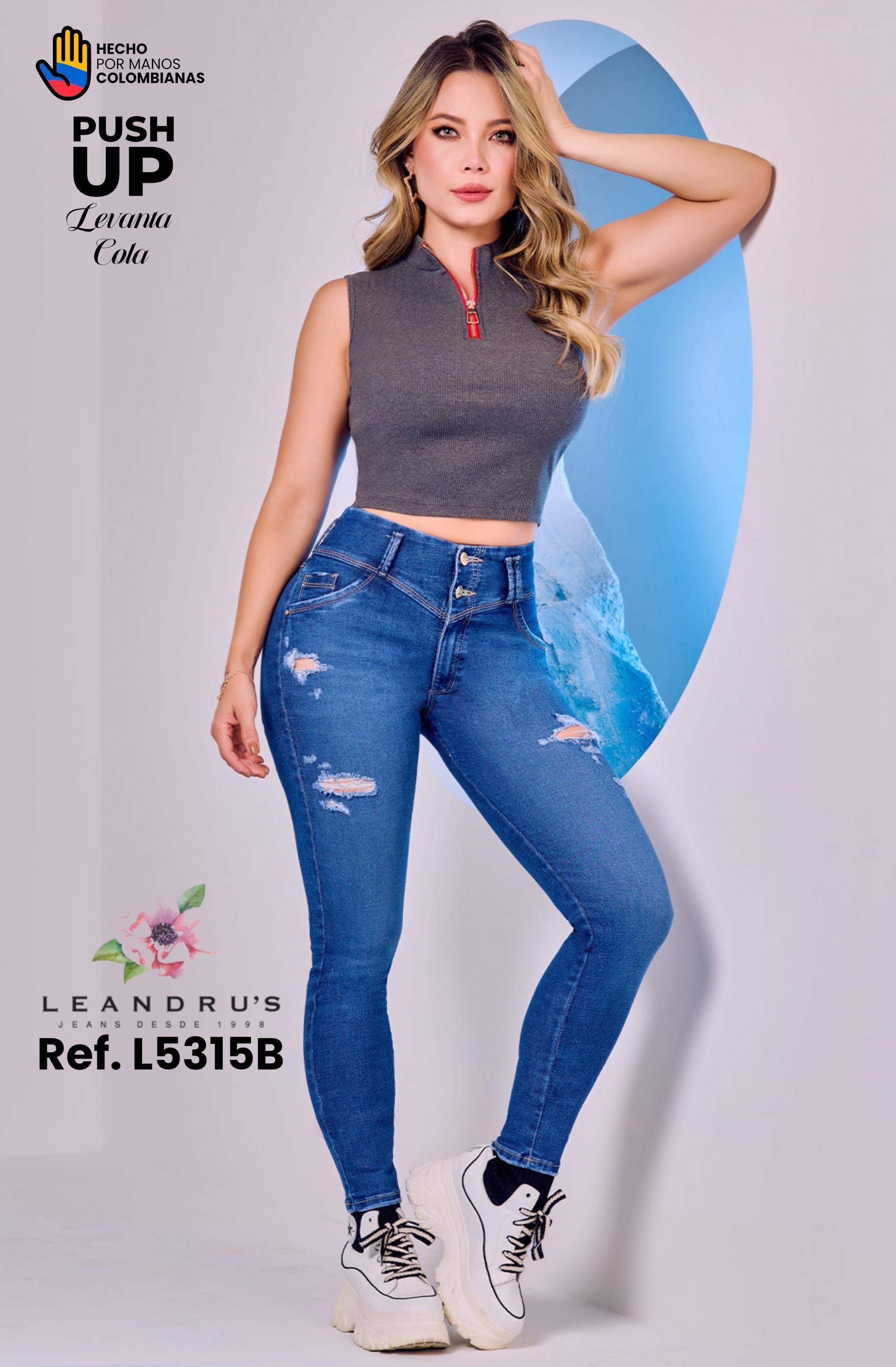 Ref. 10255 -L5315B Jean Push Up Colombiano - Ropa Colombiana