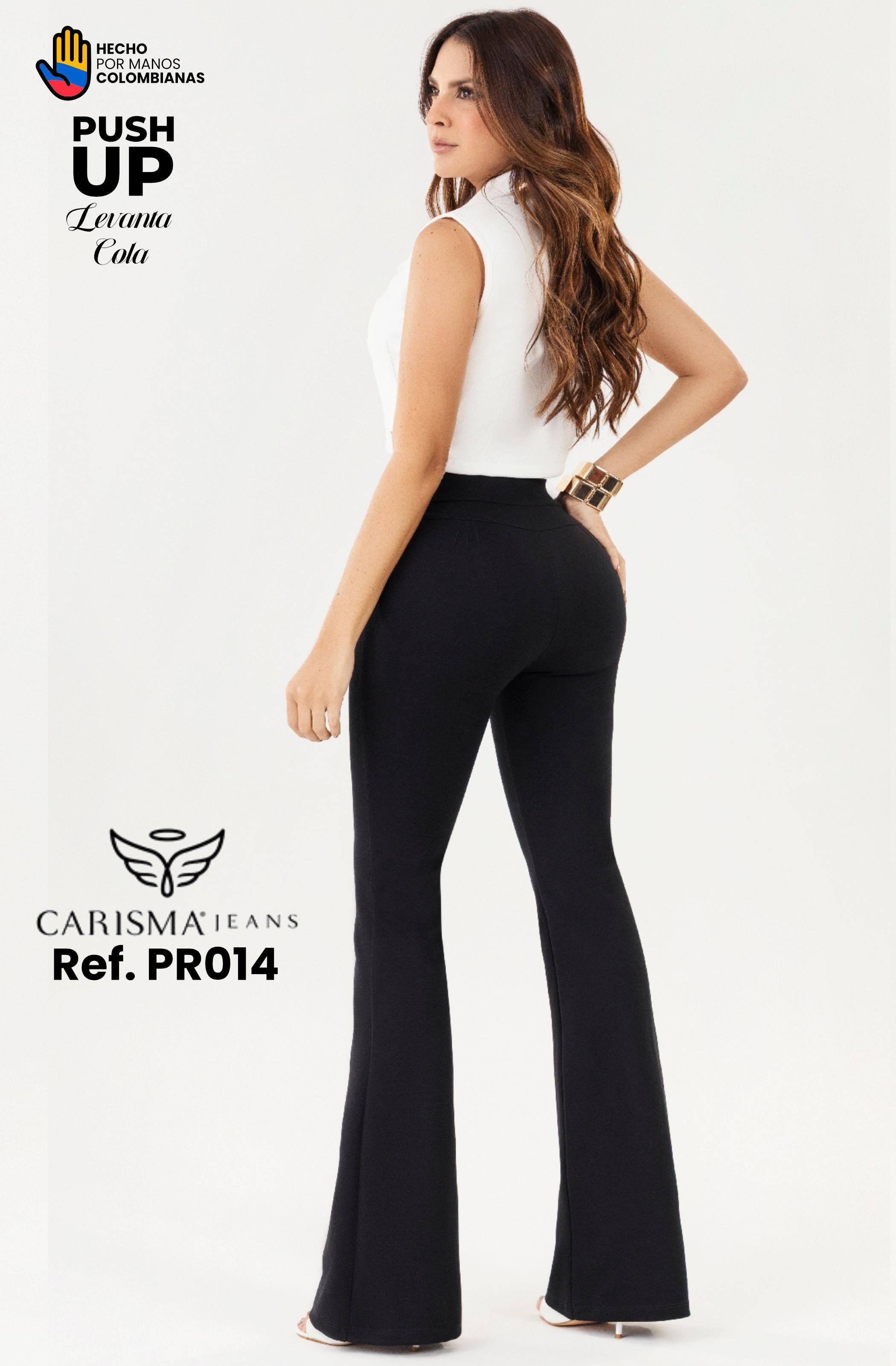 Ref. 070 -PR014 Pantalón colombiano con corte campana y realce perfecto - Ropa Colombiana