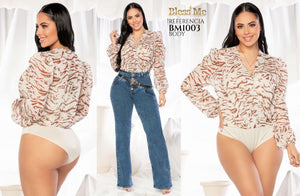 Ref. 5214002 -BM1003 Body animal print - Ropa Colombiana