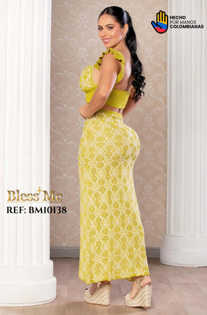 Ref. 5214002 -BM10138 Conjunto de blusa y falda larga - Ropa Colombiana