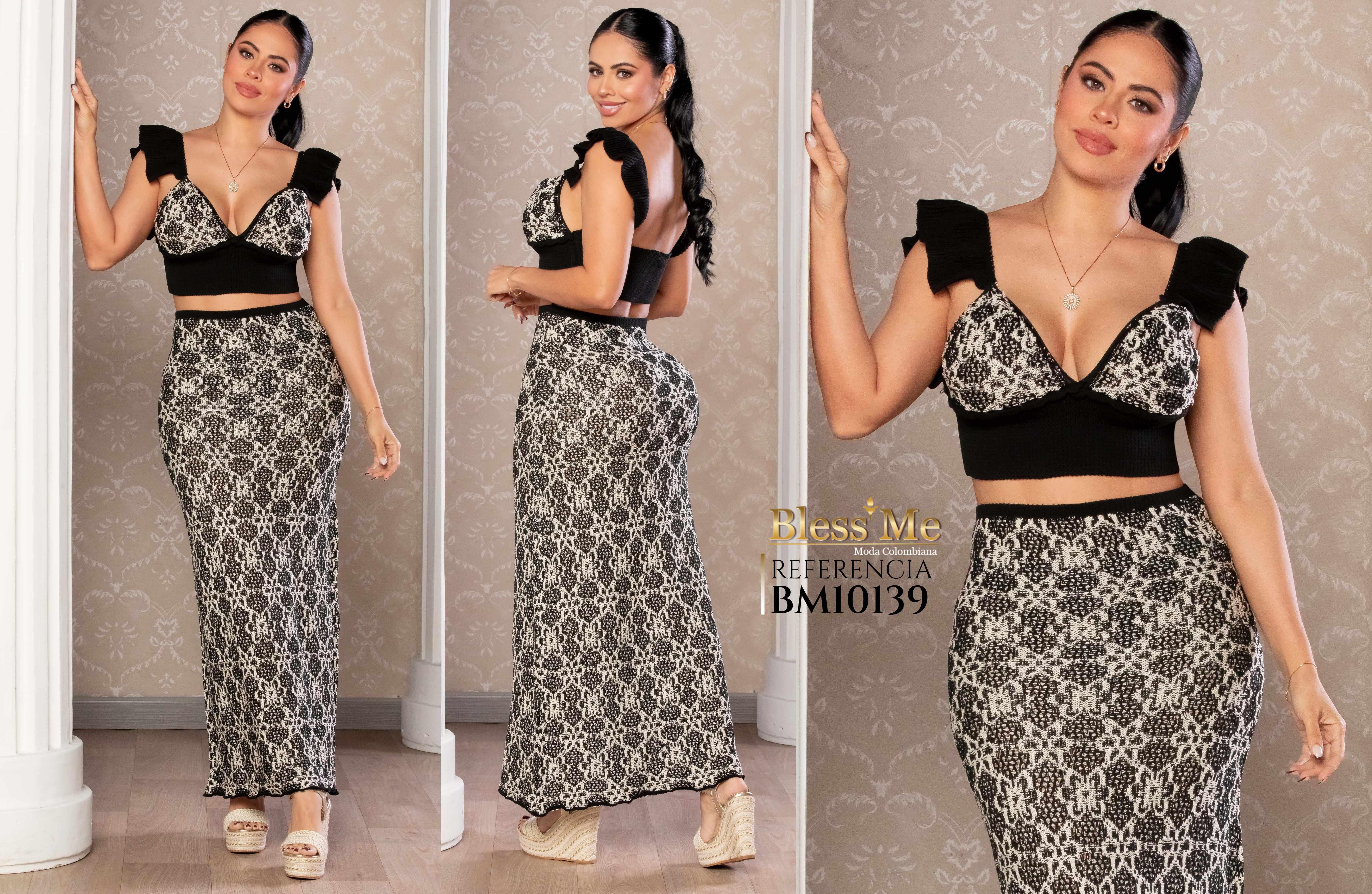 Ref. 5214002 -BM10139 Conjunto de blusa y falda larga - Ropa Colombiana