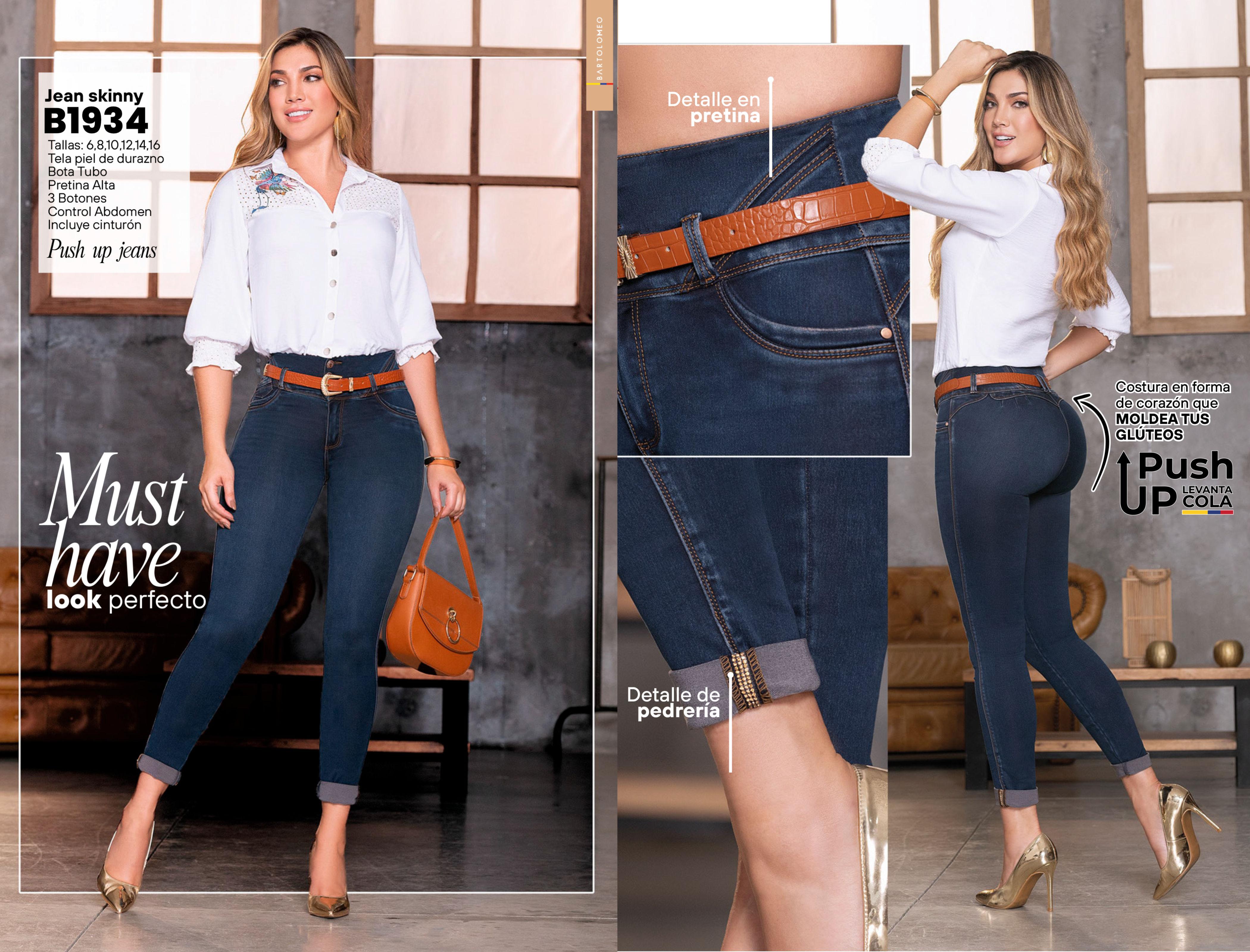 Ref. 57415520 -B1934 Jean Colombiano Push Up - Ropa Colombiana