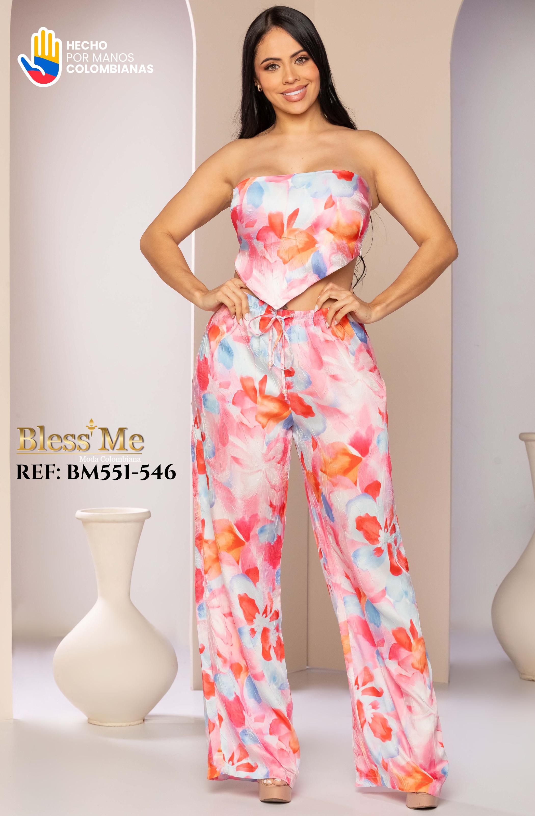 Ref. 5214002 -BM551-546 Conjunto de Pantalón y Blusa - Ropa Colombiana