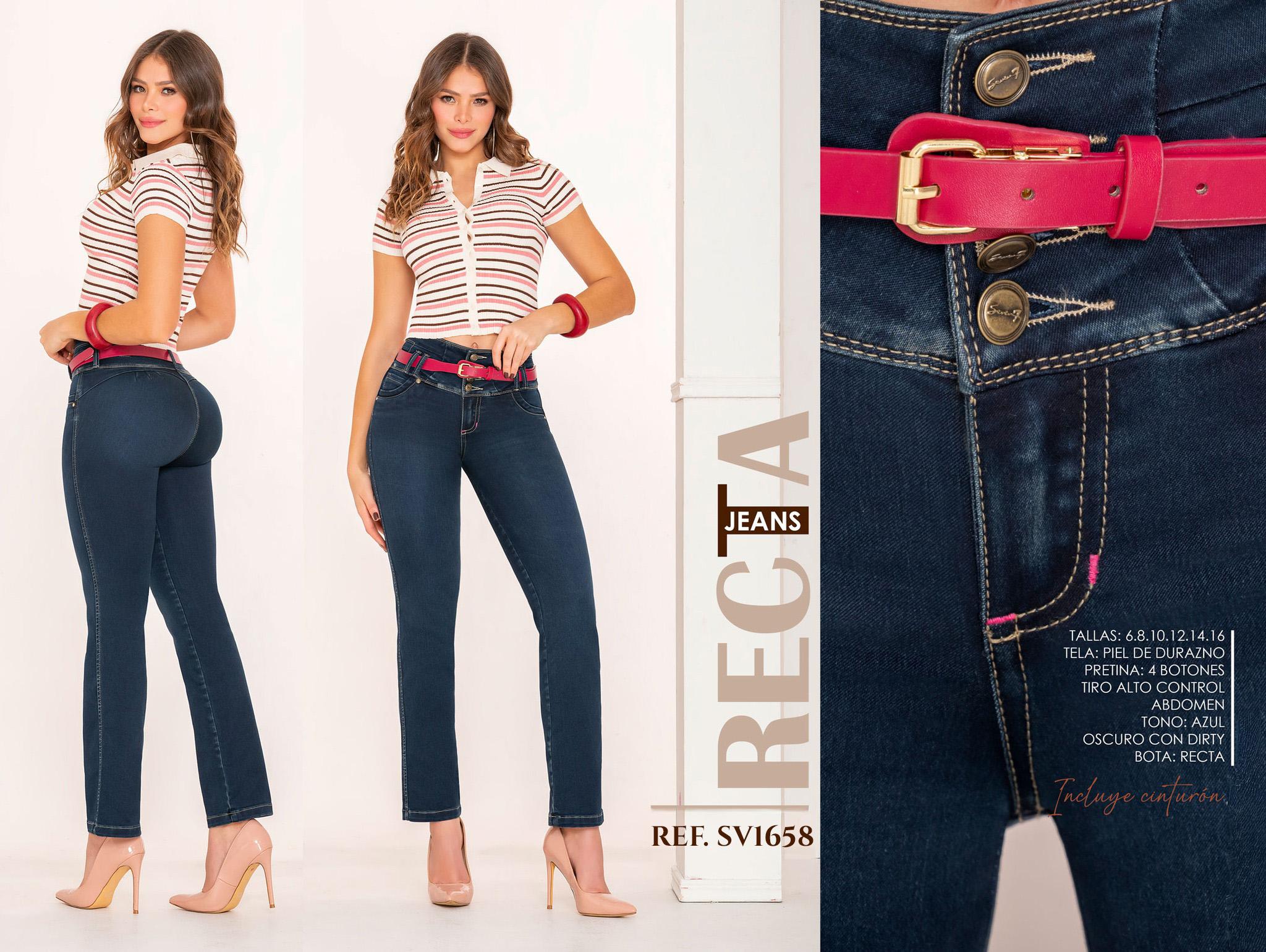 Ref. 053 -SV1658 Jeans Push Up Colombianos - Ropa Colombiana