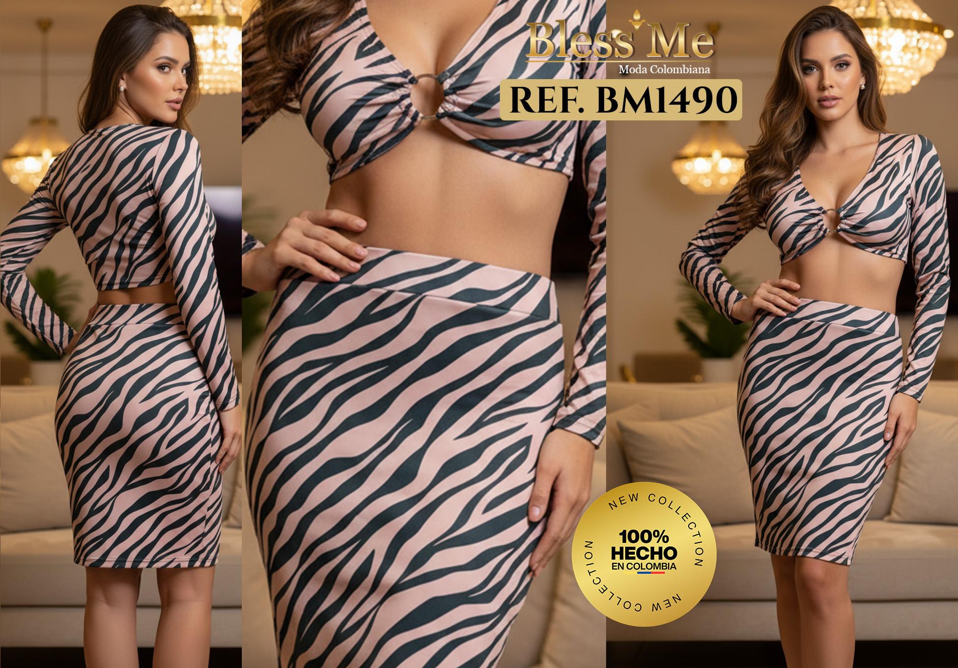 Ref. 058 -BM1490 CONJUNTO LARGO ESTILO FIESTA - Ropa Colombiana