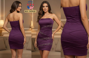 Ref. 003 -D1952F Vestido de fiesta - Ropa Colombiana