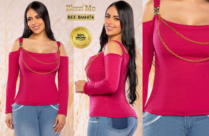 Ref. 058 -BM1474 Blusa boutique Con estilo original - Ropa Colombiana