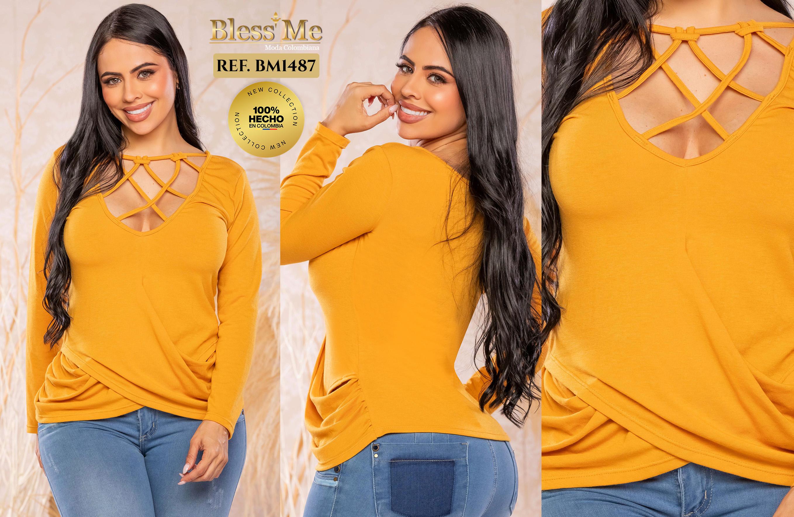 Ref. 058 -BM1487 Blusa boutique Con estilo original - Ropa Colombiana