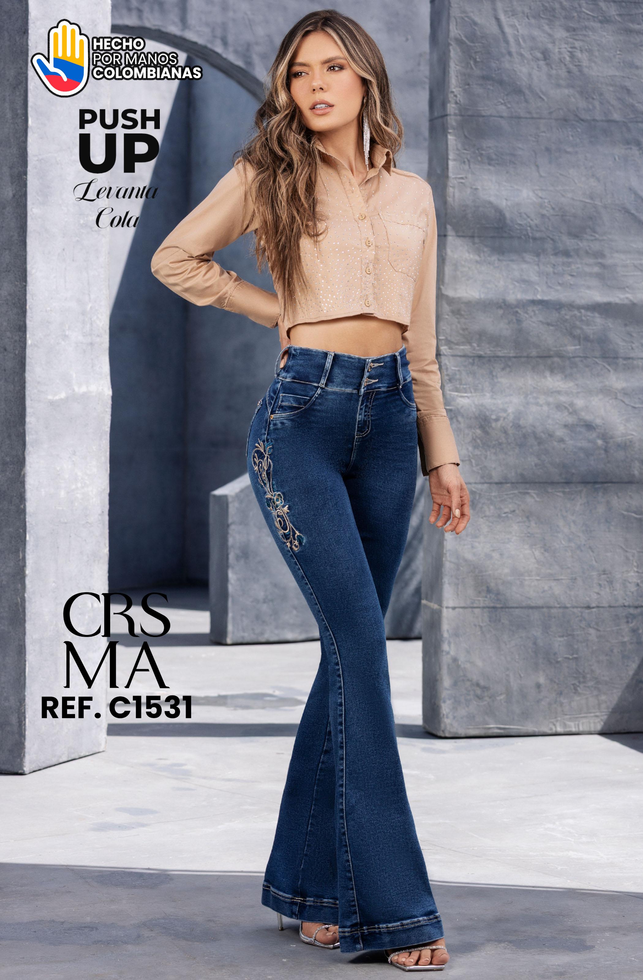 Ref. 070 -C1531 Jeans Push Up Colombianos con Bolsillos - Ropa Colombiana