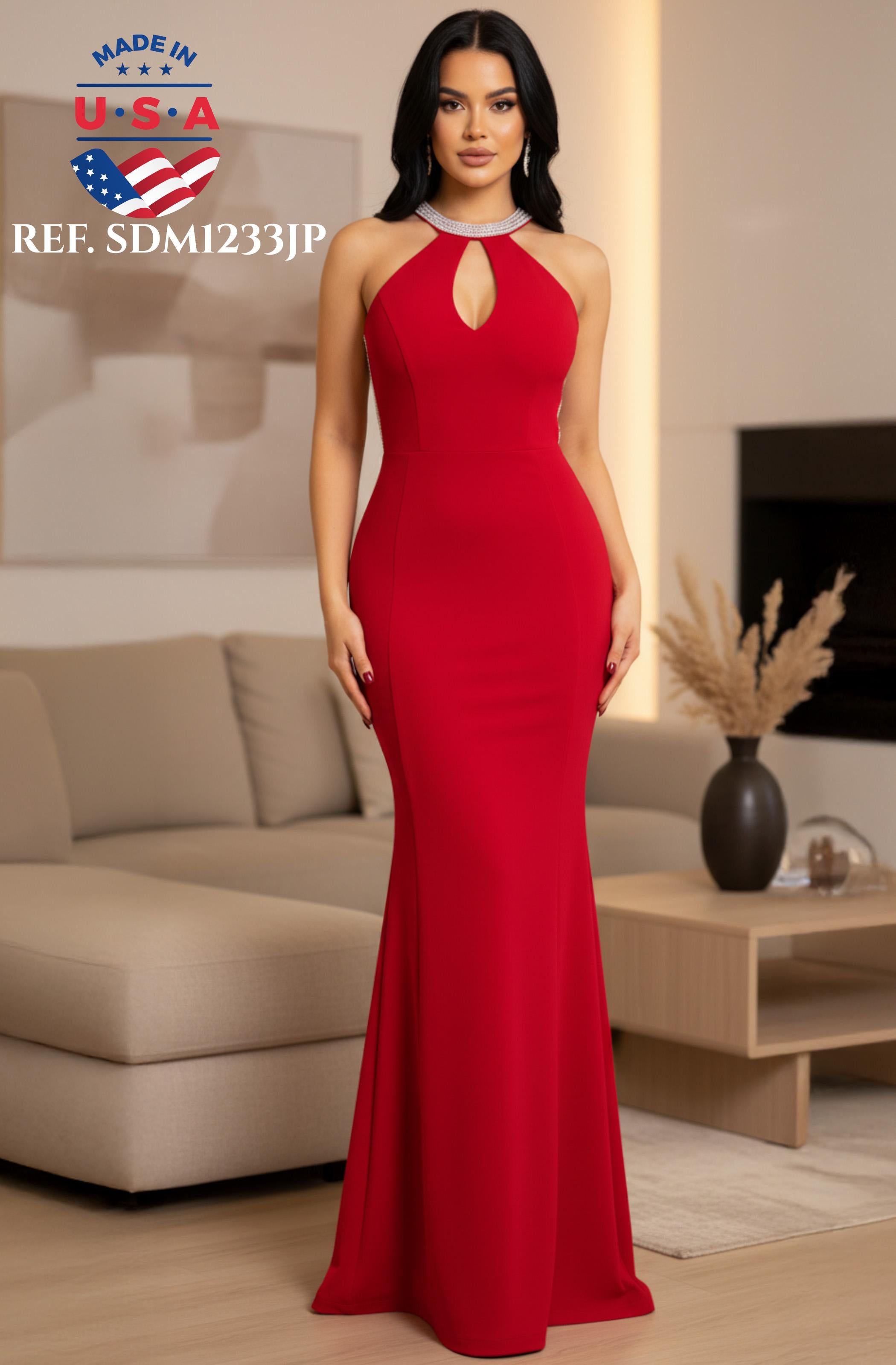 Ref. 003 -SDM1233JP Vestido de Fiesta Largo - Ropa Colombiana