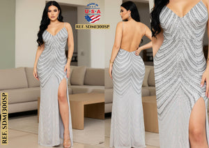Ref. 003 -SDM1300SP Vestido de Fiesta Largo - Ropa Colombiana