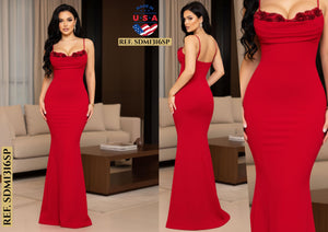Ref. 003 -SDM1316SP Vestido de Fiesta Largo - Ropa Colombiana