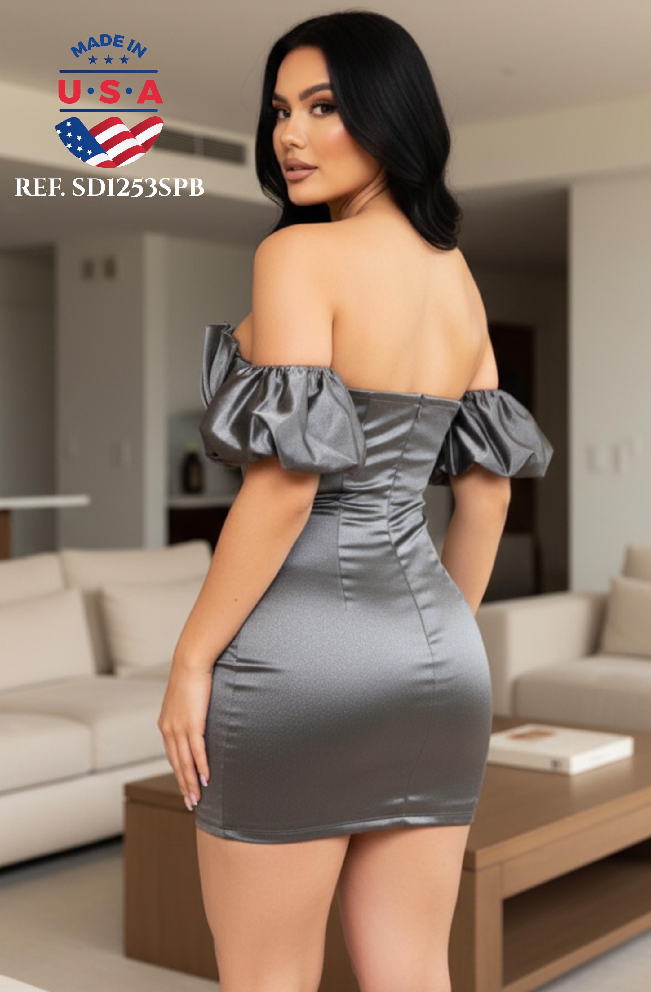 Ref. 003 -SD1253SPB Vestido de Fiesta Corto - Ropa Colombiana